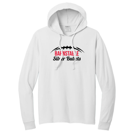WHITE GARMENT-DYED Pullover HOODED Tee