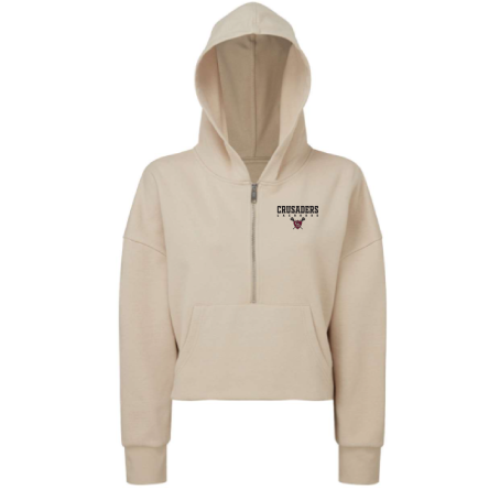 Women&#039;s Alice CROPPED 1/2 ZIP HOODED SWEATSHIRT