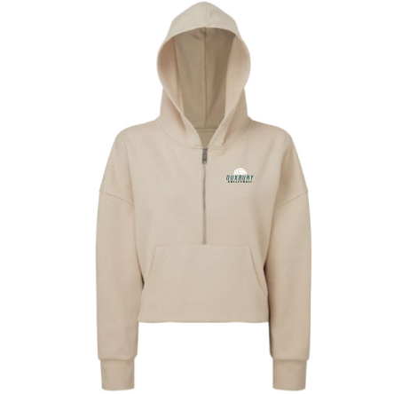 Women&#039;s Alice CROPPED 1/2 ZIP HOODED SWEATSHIRT