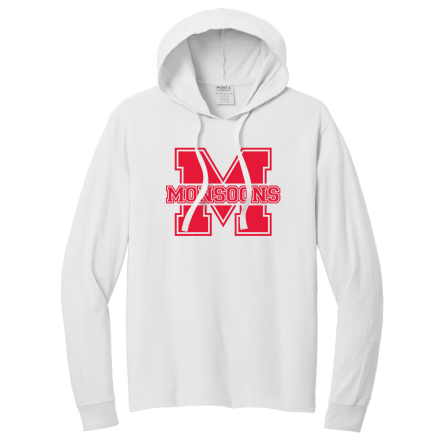 WHITE GARMENT-DYED Pullover HOODED Tee