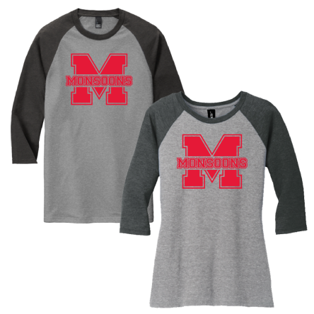 Tri-Blend 3/4 Sleeve BASEBALL Tee
