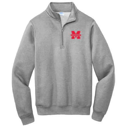 Classic GREY Fleece 1/4 Zip PULLOVER Sweatshirt