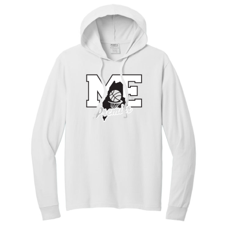 WHITE GARMENT-DYED Pullover HOODED Tee