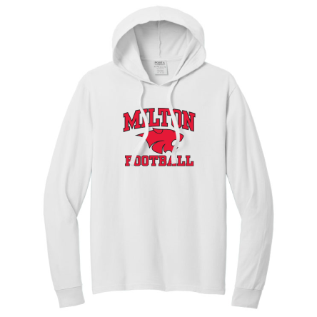 WHITE GARMENT-DYED Pullover HOODED Tee