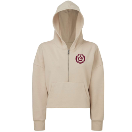 Women&#039;s Alice CROPPED 1/2 ZIP HOODED SWEATSHIRT