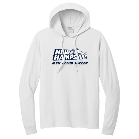 WHITE GARMENT-DYED Pullover HOODED Tee