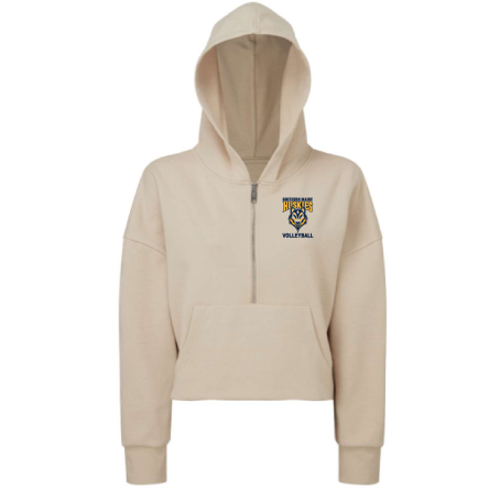 Women&#039;s Alice CROPPED 1/2 ZIP HOODED SWEATSHIRT