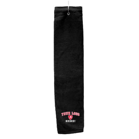 BLACK Deluxe Golf Towel with Hook