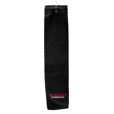 BLACK Deluxe Golf Towel with Hook