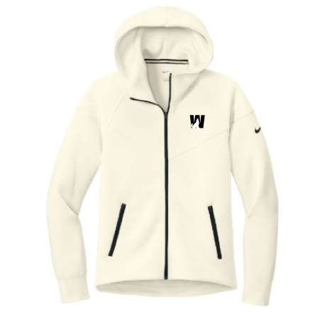 NIKE WOMEN'S Tech Fleece Full-Zip Ivory HOODIE