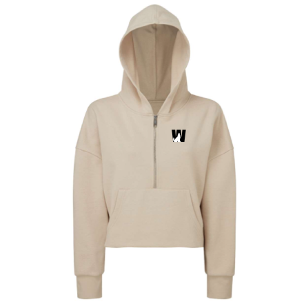 Women's Alice CROPPED 1/2 ZIP HOODED SWEATSHIRT