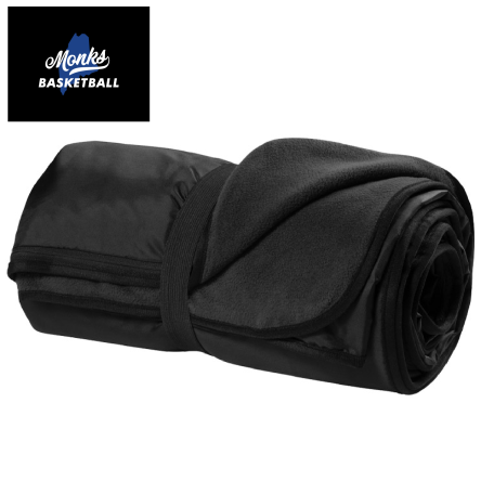 Classic BLACK Fleece Travel Blanket