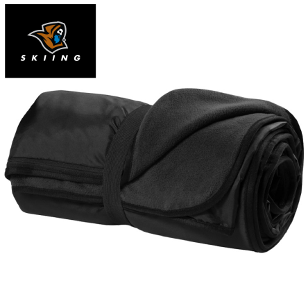 Classic BLACK Fleece Travel Blanket