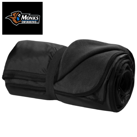 Classic BLACK Fleece Travel Blanket