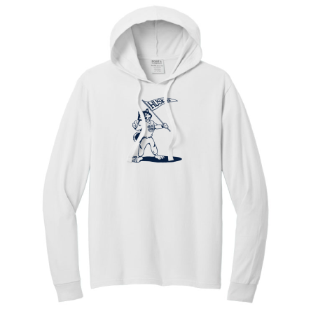 WHITE GARMENT-DYED Pullover HOODED Tee