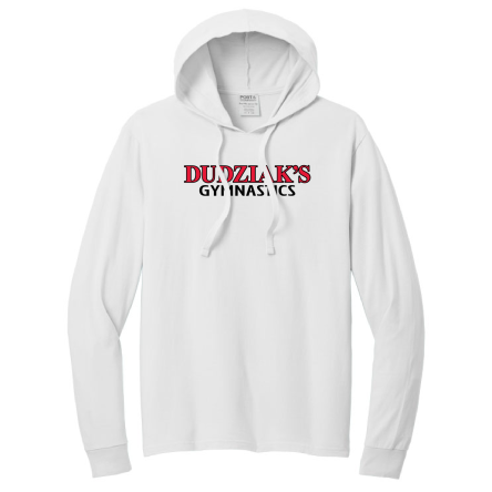 WHITE GARMENT-DYED Pullover HOODED Tee