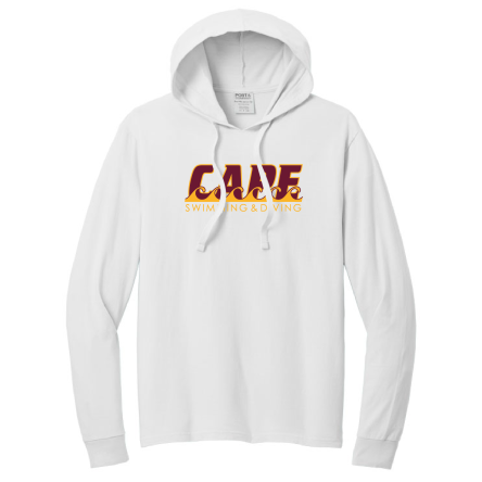 WHITE GARMENT-DYED Pullover HOODED Tee