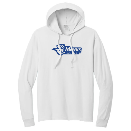 WHITE GARMENT-DYED Pullover HOODED Tee