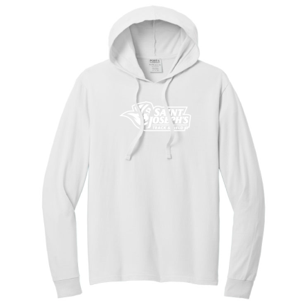 WHITE GARMENT-DYED Pullover HOODED Tee