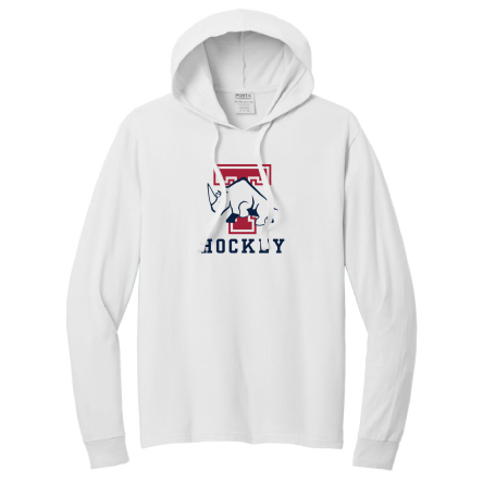 WHITE GARMENT-DYED Pullover HOODED Tee