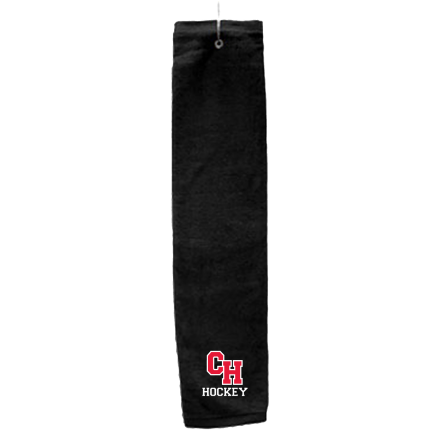 BLACK Deluxe Golf Towel with Hook