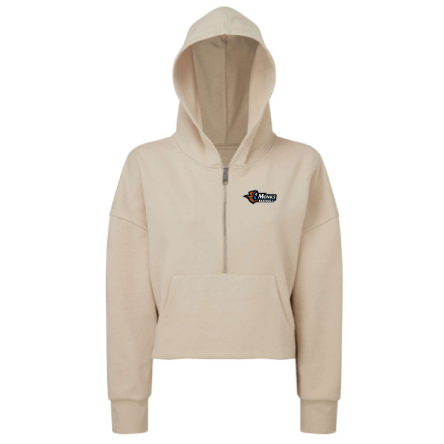 Women&#039;s Alice CROPPED 1/2 ZIP HOODED SWEATSHIRT