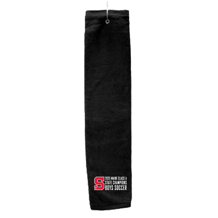 BLACK Deluxe Golf Towel with Hook