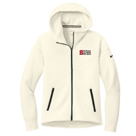 NIKE WOMEN&#039;S Tech Fleece Full-Zip Ivory HOODIE