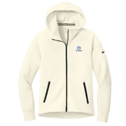 NIKE WOMEN&#039;S Tech Fleece Full-Zip Ivory HOODIE