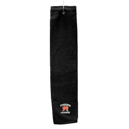 BLACK Deluxe Golf Towel with Hook