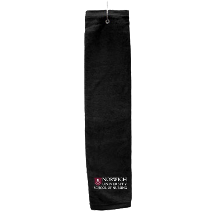 BLACK Deluxe Golf Towel with Hook