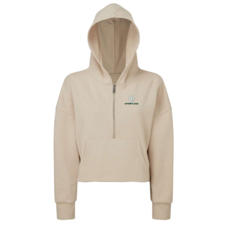 Women&#039;s Alice CROPPED 1/2 ZIP HOODED SWEATSHIRT