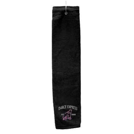 BLACK Deluxe Golf Towel with Hook