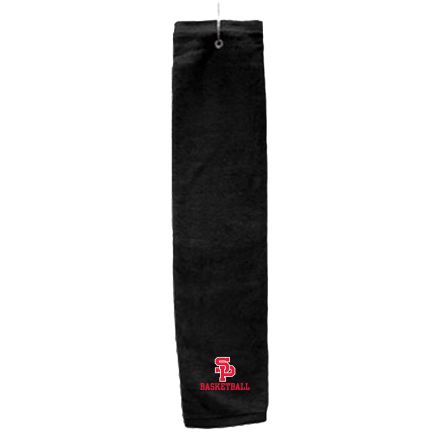 BLACK Deluxe Golf Towel with Hook