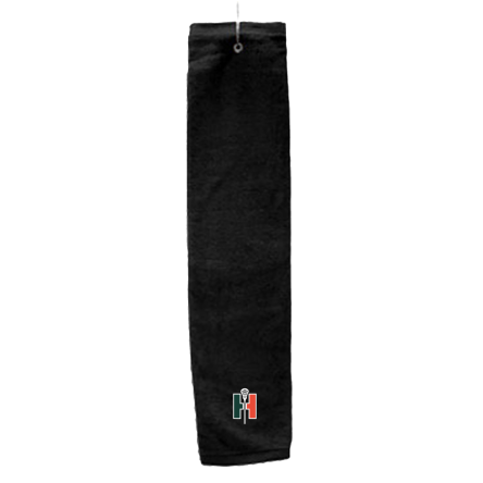BLACK Deluxe Golf Towel with Hook