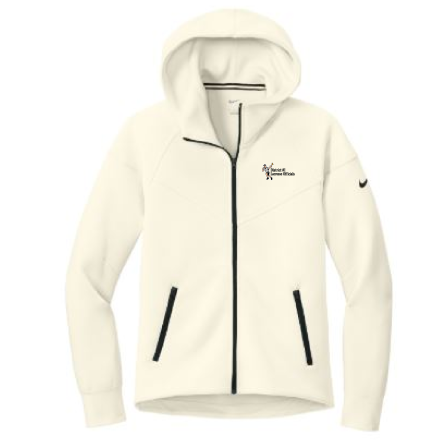 NIKE WOMEN&#039;S Tech Fleece Full-Zip Ivory HOODIE