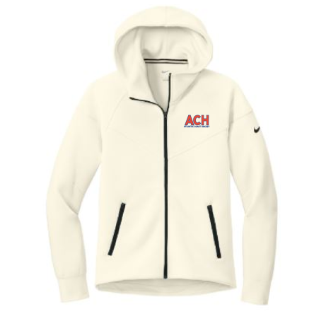 NIKE WOMEN&#039;S Tech Fleece Full-Zip Ivory HOODIE