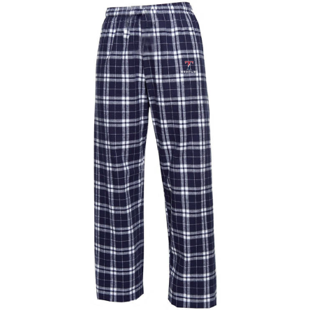 Navy and Silver Flannel Pant