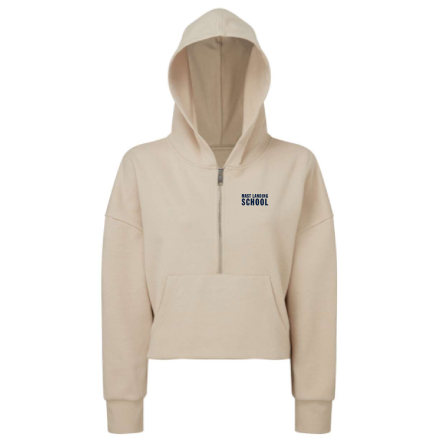 Women&#039;s Alice CROPPED 1/2 ZIP HOODED SWEATSHIRT