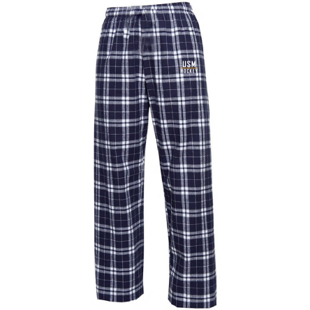 Navy and Silver Flannel Pant