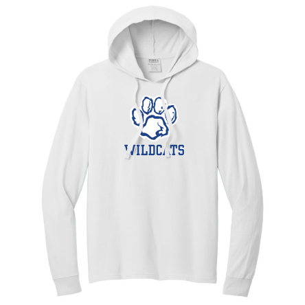 WHITE GARMENT-DYED Pullover HOODED Tee