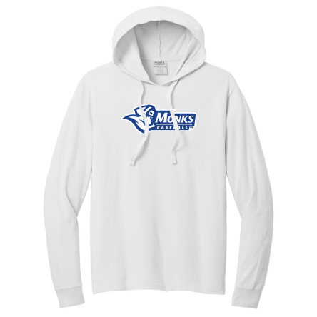 WHITE GARMENT-DYED Pullover HOODED Tee