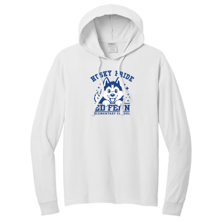 WHITE GARMENT-DYED Pullover HOODED Tee