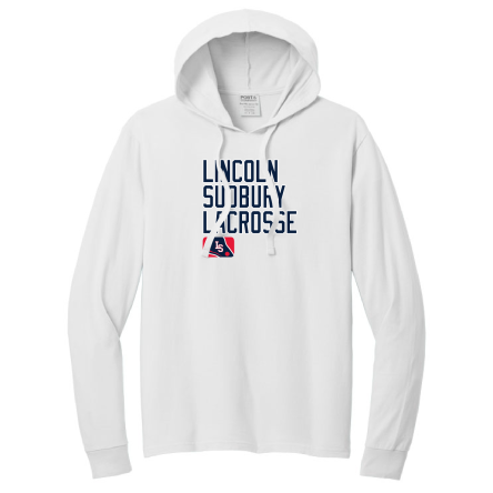 WHITE GARMENT-DYED Pullover HOODED Tee