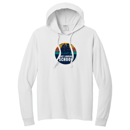 WHITE GARMENT-DYED Pullover HOODED Tee