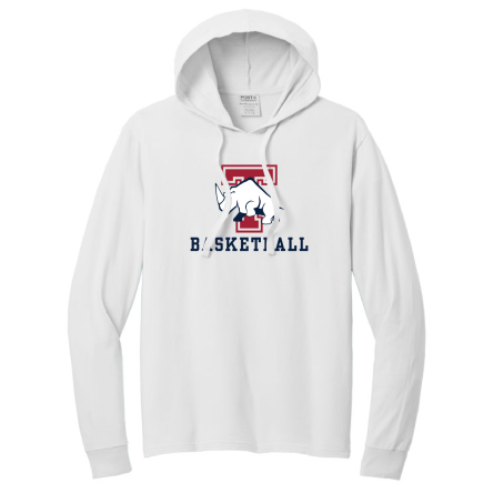 WHITE GARMENT-DYED Pullover HOODED Tee