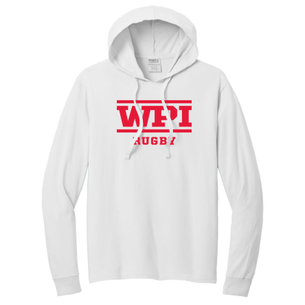 WHITE GARMENT-DYED Pullover HOODED Tee