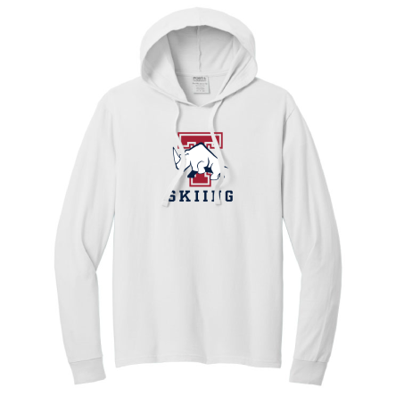 WHITE GARMENT-DYED Pullover HOODED Tee