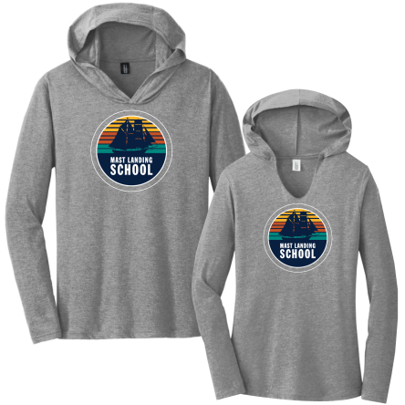 Tri-Blend Long Sleeve HOODED Tee