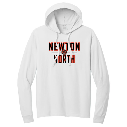 WHITE GARMENT-DYED Pullover HOODED Tee